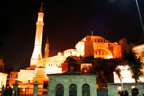 Hagia Sophia mecsetre éjjel — Stock Fotó