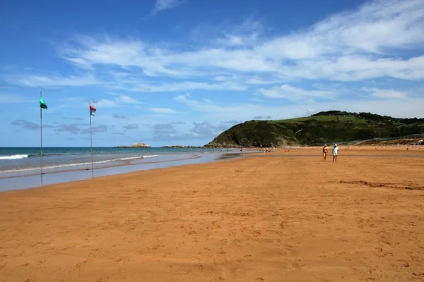 A praia de zarautz — Fotografia de Stock