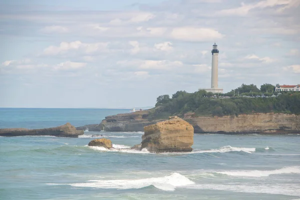 La grande plage, a grande praia de Biarritz — Fotografia de Stock