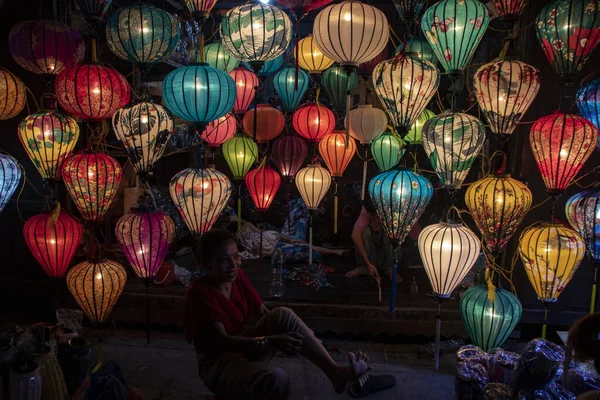 Hoi Vietnam Agosto 2019 Faroles Tradicionales Papel Casco Antiguo Por —  Fotos de Stock
