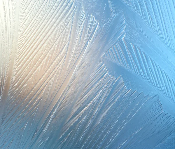 Frostiga mönster glas — Stockfoto