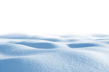Beyaz arka planda Snowdrifts
