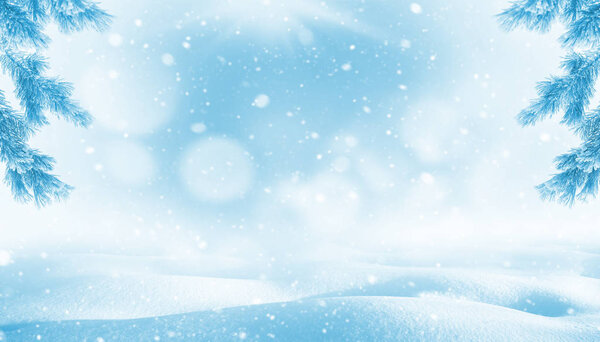 Winter bright background.