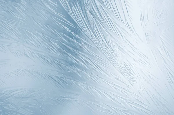 Gefrorenes Glas Abstraktes Wintereis Muster Auf Gefrorenem Fenster — Stockfoto