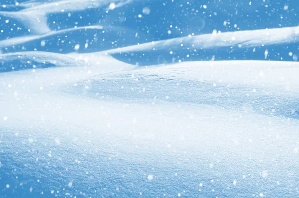 Invierno Paisaje Nevado Con Ventisqueros Tormenta Nieve — Foto de Stock