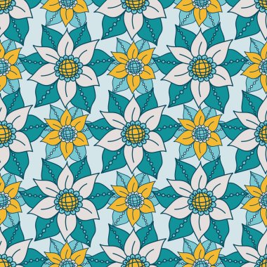 Zentangle soyut çiçek. Doodle çiçek. Vektör çizim