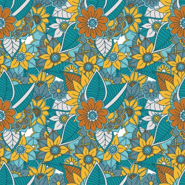 Zentangle soyut çiçek. Doodle çiçek. Vektör çizim