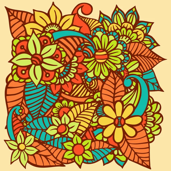 Zentangle flores abstratas. Flor de rabiscos. Ilustração vetorial —  Vetores de Stock