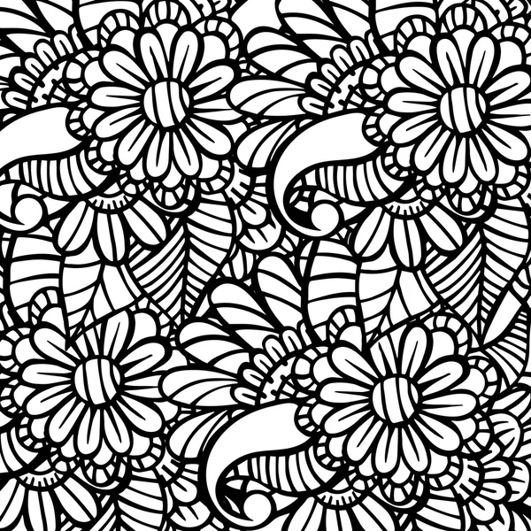 Zentangle abstrakte Blumen. Doodle Blume. Vektorillustration — Stockvektor