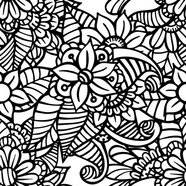 Zentangle abstracte bloemen. Doodle bloem. Vectorillustratie — Stockvector