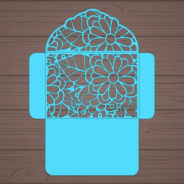 g davet şablonu. Davetiye Zarfı lazer kesme çiçeklerle düğün. Dantel kapı pas geçiyor. Vektör lazer kesim