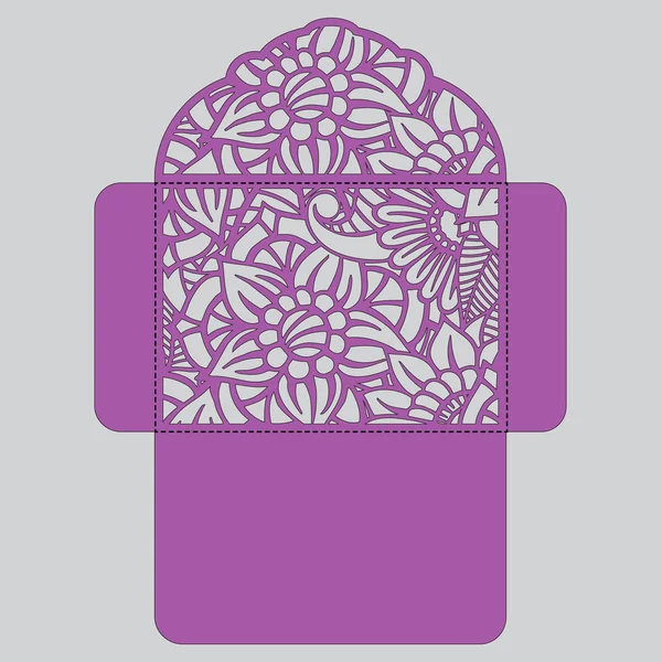 g davet şablonu. Davetiye Zarfı lazer kesme çiçeklerle düğün. Dantel kapı pas geçiyor. Vektör lazer kesim