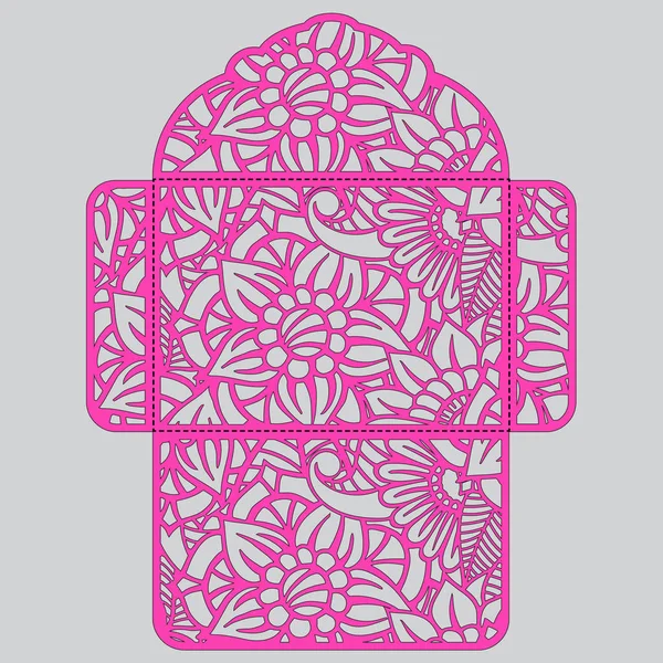 g davet şablonu. Davetiye Zarfı lazer kesme çiçeklerle düğün. Dantel kapı pas geçiyor. Vektör lazer kesim