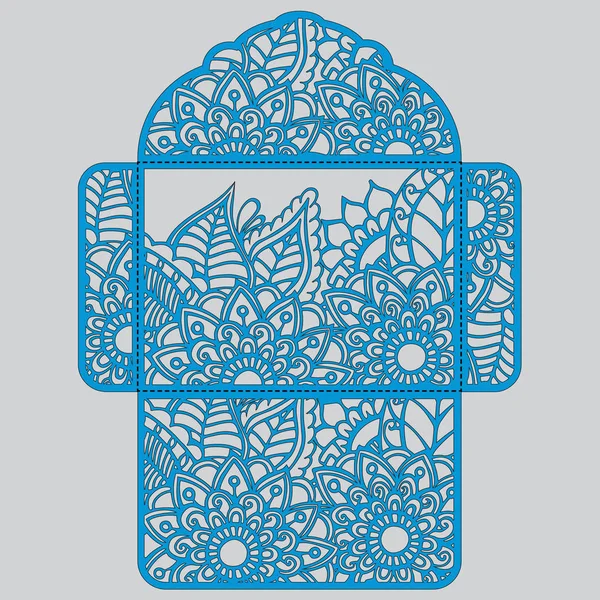 g davet şablonu. Davetiye Zarfı lazer kesme çiçeklerle düğün. Dantel kapı pas geçiyor. Vektör lazer kesim