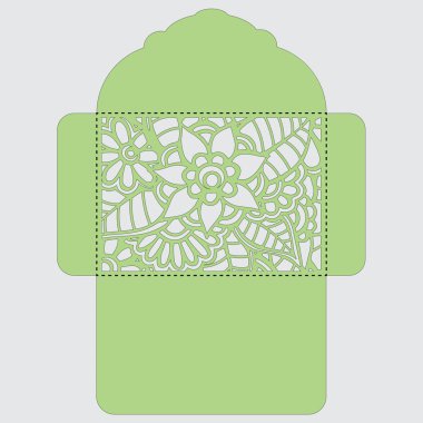 g davet şablonu. Davetiye Zarfı lazer kesme çiçeklerle düğün. Dantel kapı pas geçiyor. Vektör lazer kesim