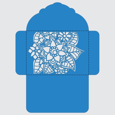 g davet şablonu. Davetiye Zarfı lazer kesme çiçeklerle düğün. Dantel kapı pas geçiyor. Vektör lazer kesim