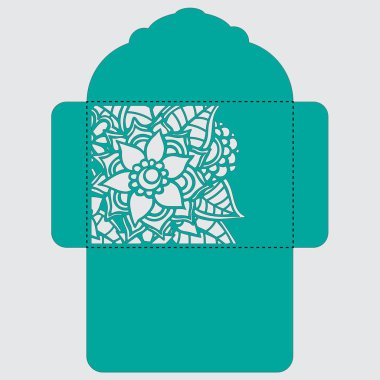 g davet şablonu. Davetiye Zarfı lazer kesme çiçeklerle düğün. Dantel kapı pas geçiyor. Vektör lazer kesim