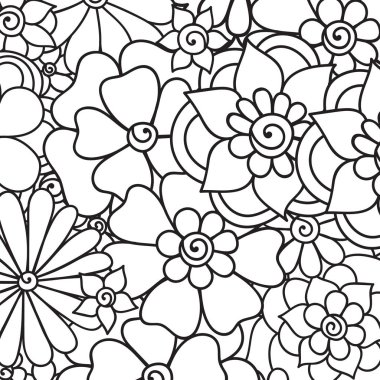 Zentangle soyut çiçek. Doodle çiçek. Vektör çizim
