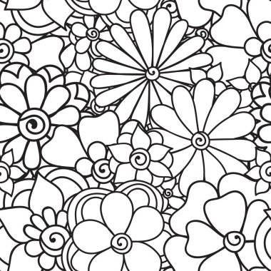 Zentangle soyut çiçek. Doodle çiçek. Vektör çizim