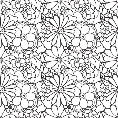 Zentangle soyut çiçek. Doodle çiçek. Vektör çizim