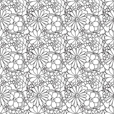 Zentangle soyut çiçek. Doodle çiçek. Vektör çizim