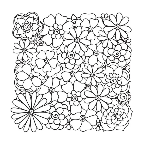 Zentangle abstract flowers. Doodle flower. Vector illustration — Stock Vector