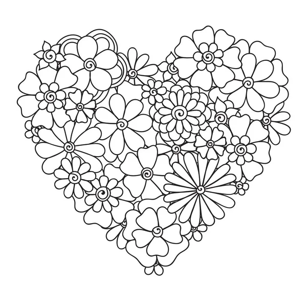 Zentangle abstrakte Blumen. Doodle Blume. Vektorillustration — Stockvektor