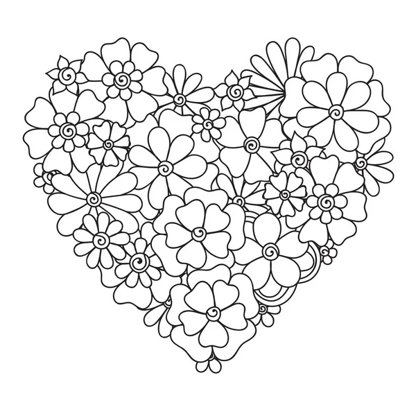 Zentangle flores abstratas. Flor de rabiscos. Ilustração vetorial — Vetor de Stock