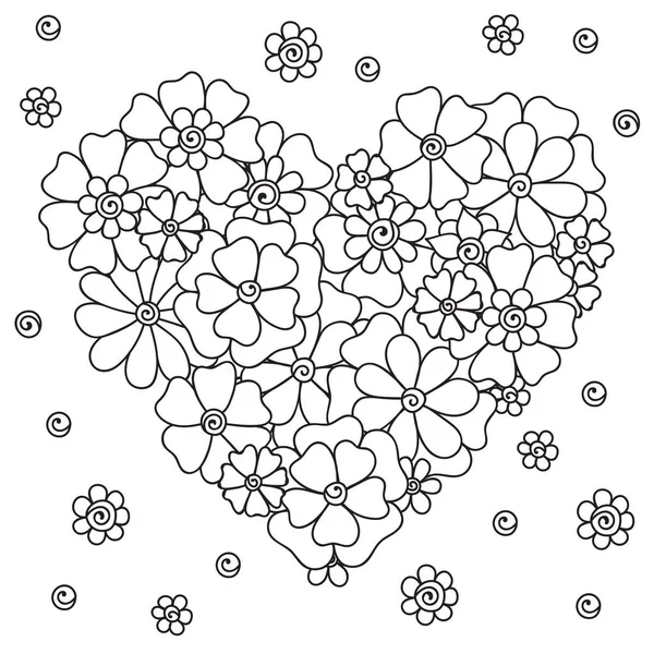 Zentangle abstract flowers. Doodle flower. Vector illustration — Stock Vector