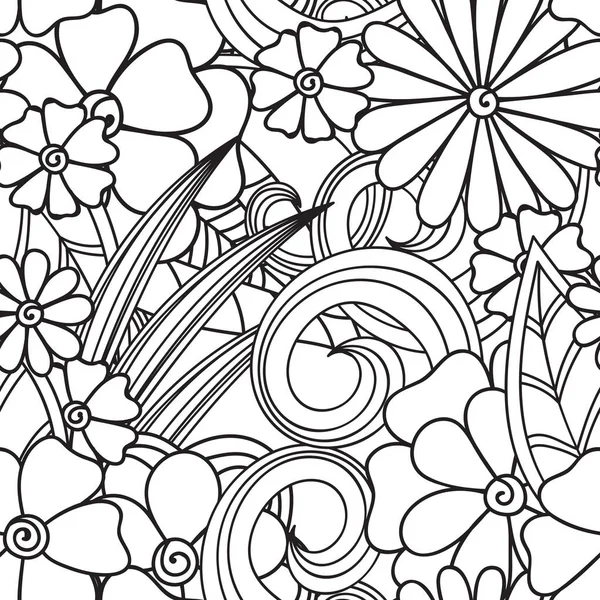 Zentangle soyut çiçek. Doodle çiçek. Vektör çizim