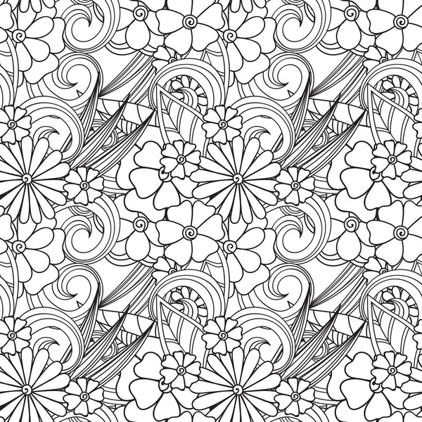 Zentangle soyut çiçek. Doodle çiçek. Vektör çizim