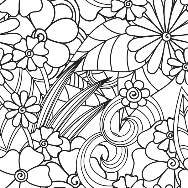 Zentangle soyut çiçek. Doodle çiçek. Vektör çizim