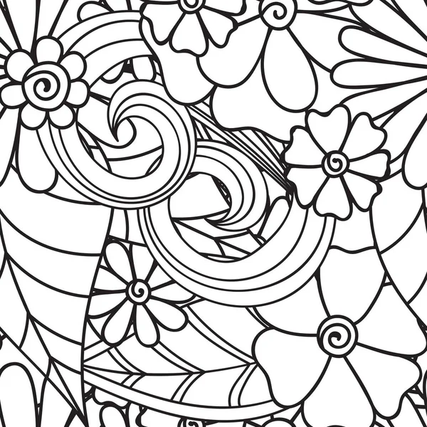 Zentangle 抽象花。嘟嘟花。矢量图 — 图库矢量图片
