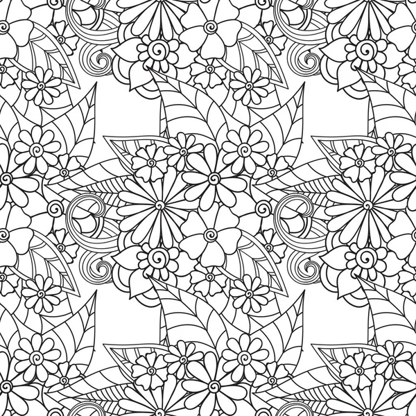 Zentangle abstracte bloemen. Doodle bloem. Vectorillustratie — Stockvector