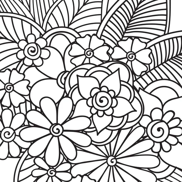 Zentangle soyut çiçek. Doodle çiçek. Vektör çizim