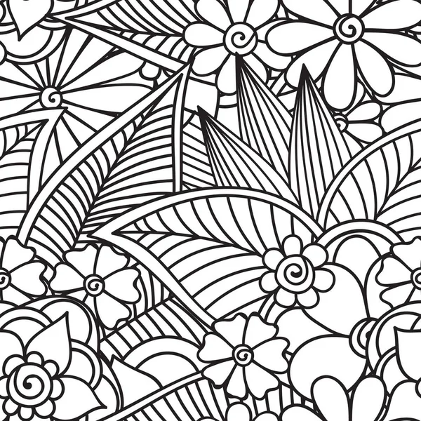 Zentangle soyut çiçek. Doodle çiçek. Vektör çizim