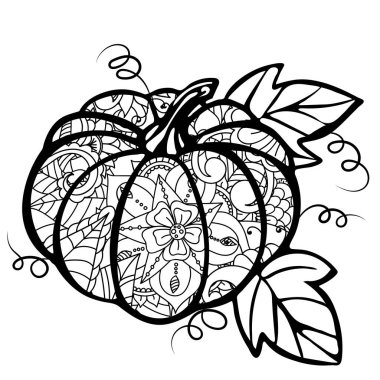 Zentangle soyut çiçek. Doodle çiçek. Vektör çizim