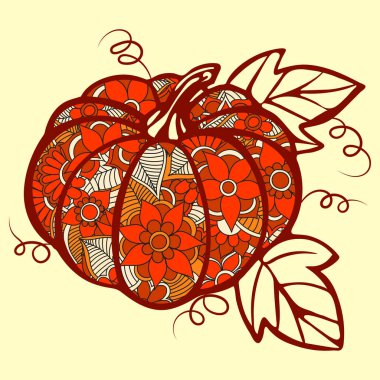 Zentangle soyut çiçek. Doodle çiçek. Vektör çizim