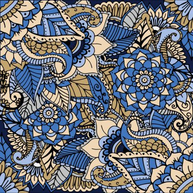 Zentangle soyut çiçek. Doodle çiçek. Vektör çizim