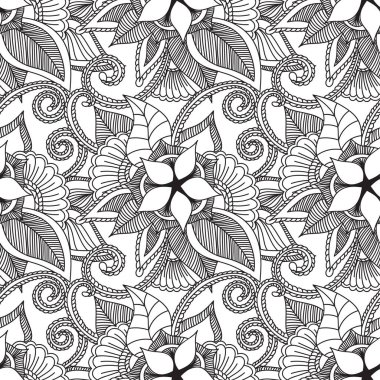 Zentangle soyut çiçek. Doodle çiçek. Vektör çizim