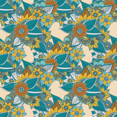 Zentangle soyut çiçek. Doodle çiçek. Vektör çizim