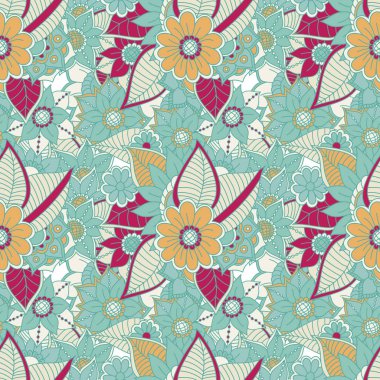 Zentangle soyut çiçek. Doodle çiçek. Vektör çizim