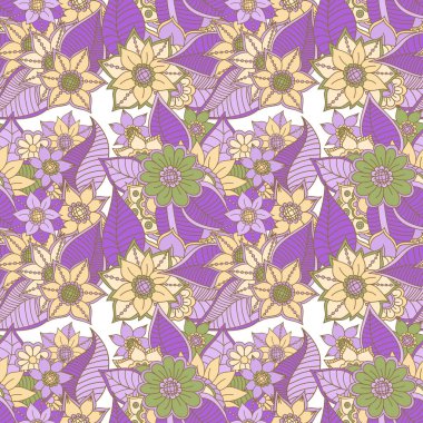 Zentangle soyut çiçek. Doodle çiçek. Vektör çizim