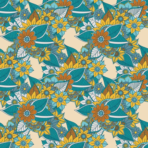 Zentangle soyut çiçek. Doodle çiçek. Vektör çizim