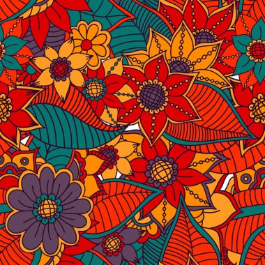 Zentangle soyut çiçek. Doodle çiçek. Vektör çizim