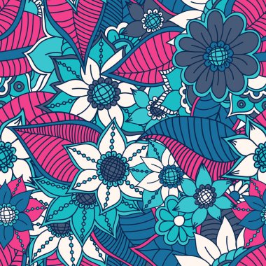 Zentangle soyut çiçek. Doodle çiçek. Vektör çizim