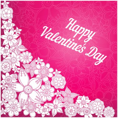 Mutlu Sevgililer günü ve ayıklayacaktır tasarım öğeleri. Vektör çizim. Kalpler. Karalamalar ve bukleler.