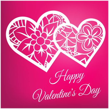 Mutlu Sevgililer günü ve ayıklayacaktır tasarım öğeleri. Vektör çizim. Kalpler. Karalamalar ve bukleler.