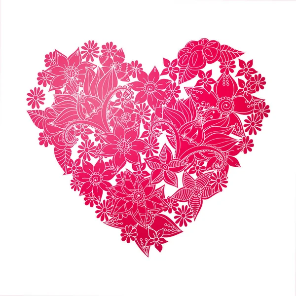 Happy valentines day and weeding design elements. Vector illustration. Hearts. Doodles and curls. — Stock Vector