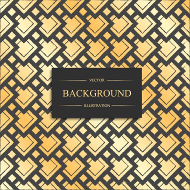 Altın geometrik öğelerle desen